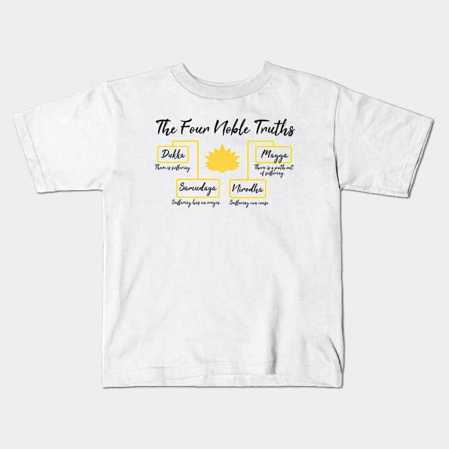 The Four Noble Truths Kids T-Shirt by zap